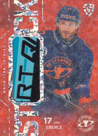 Eberle Jan 25-26 GOAL Cards Maxa liga Stick Platinum Neon #ST-23