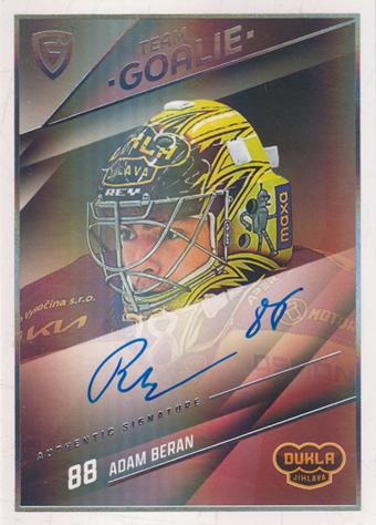 Beran Adam 25-26 GOAL Cards Maxa liga Team Goalie Auto Platinum #SG-01