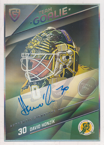 Honzík David 25-26 GOAL Cards Maxa liga Team Goalie Auto Platinum #SG-03