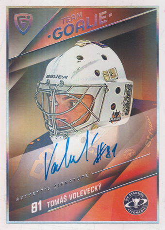 Volevecký Tomáš 25-26 GOAL Cards Maxa liga Team Goalie Auto Platinum #SG-11