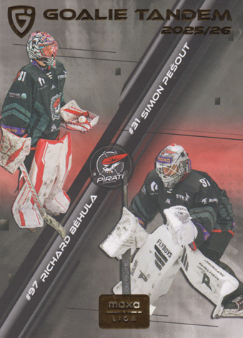 Pešout Běhula 25-26 GOAL Cards Maxa liga Goalie Tandem #GT-3