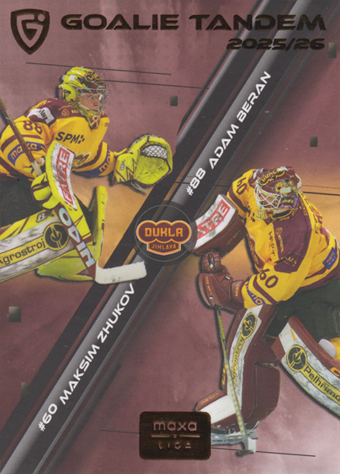 Beran Zhukov 25-26 GOAL Cards Maxa liga Goalie Tandem #GT-4