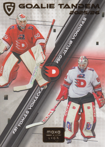 Vondraš Vomáčka 25-26 GOAL Cards Maxa liga Goalie Tandem #GT-7
