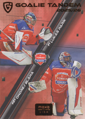 Pařík Bláha 25-26 GOAL Cards Maxa liga Goalie Tandem #GT-8