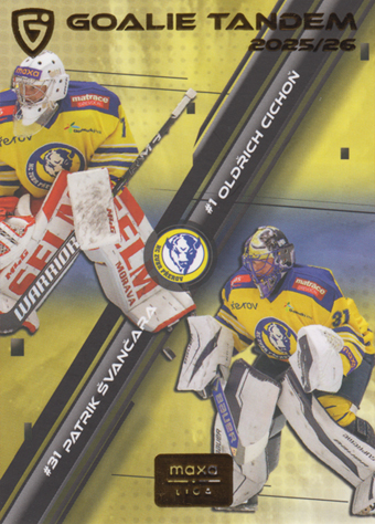 Cichoň Švančara 25-26 GOAL Cards Maxa liga Goalie Tandem #GT-9