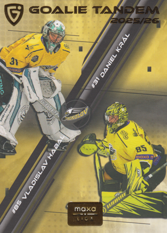 Král Habal 25-26 GOAL Cards Maxa liga Goalie Tandem #GT-12