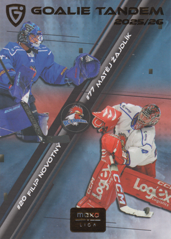 Žajdlík Novotný 25-26 GOAL Cards Maxa liga Goalie Tandem #GT-13