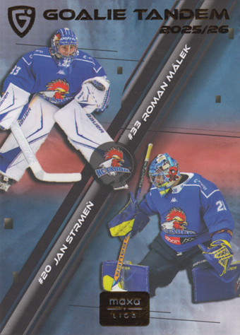 Málek Strmeň 25-26 GOAL Cards Maxa liga Goalie Tandem #GT-14
