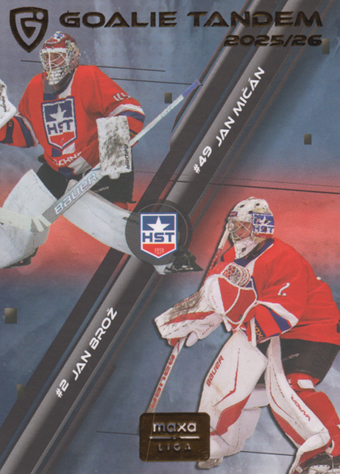Mičán Brož 25-26 GOAL Cards Maxa liga Goalie Tandem #GT-15