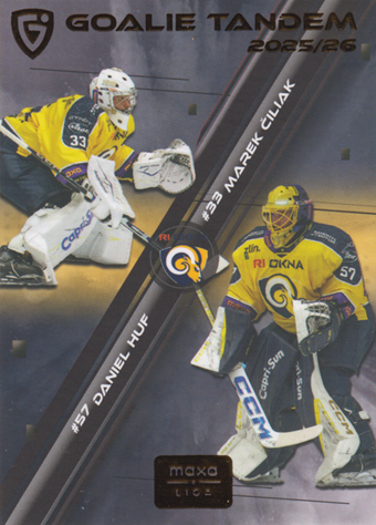 Čiliak Huf 25-26 GOAL Cards Maxa liga Goalie Tandem #GT-17