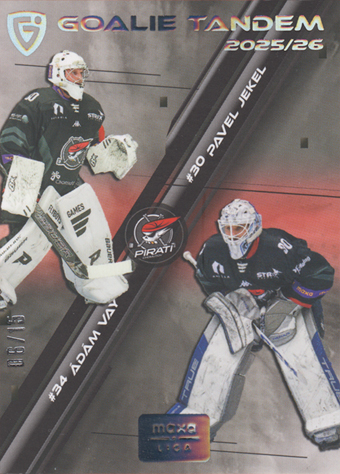 Jekel Vay 25-26 GOAL Cards Maxa liga Goalie Tandem Platinum #GT-2