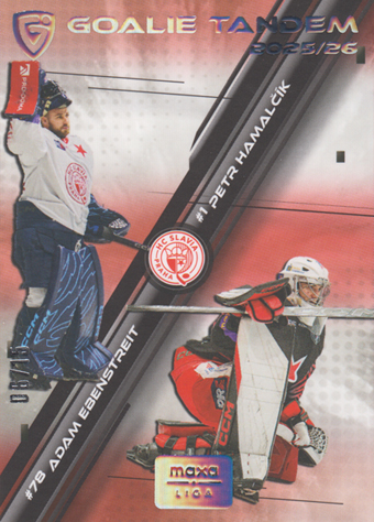 Hamalčík Ebenstreit 25-26 GOAL Cards Maxa liga Goalie Tandem Platinum #GT-11