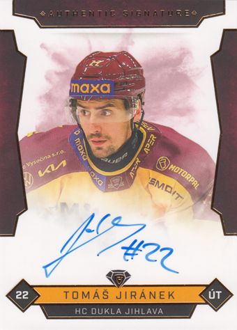 Jiránek Tomáš 25-26 GOAL Cards Maxa liga Authentic Signature #JIH-10