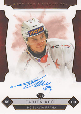 Kočí Fabien 25-26 GOAL Cards Maxa liga Authentic Signature #SLA-6