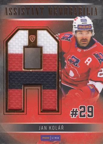 Kolář Jan 25-26 GOAL Cards Maxa liga Assistant Memorabilia #CA-34