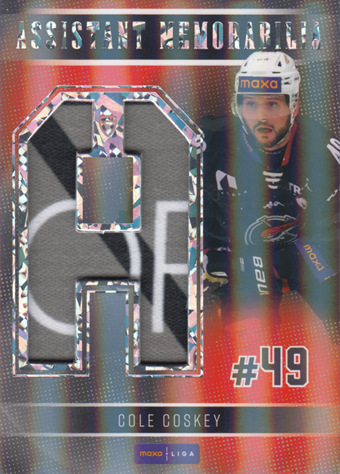 Coskey Cole 25-26 GOAL Cards Maxa liga Assistant Memorabilia Platinum Rainbow #CA-31