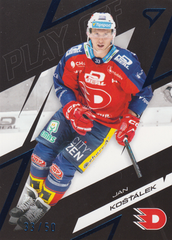 Košťálek Jan 25-26 Tipsport Extraliga Play Off Base Set Blue #9