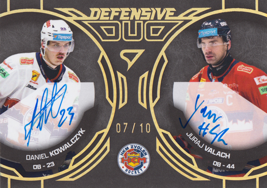 Kowalczyk Valach 25-26 Tipsport Liga Defensive Duo Gold Auto #DDS-KV
