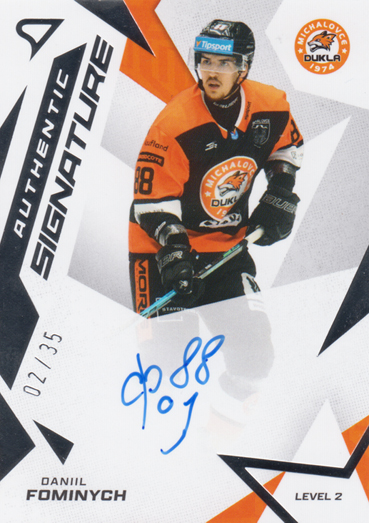 Fominykh Daniil 25-26 Tipsport Liga Authentic Signature Level 2 #SL2-DF