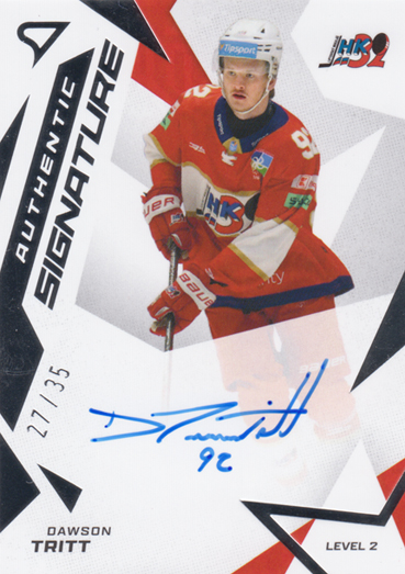 Tritt Dawson 25-26 Tipsport Liga Authentic Signature Level 2 #SL2-DT