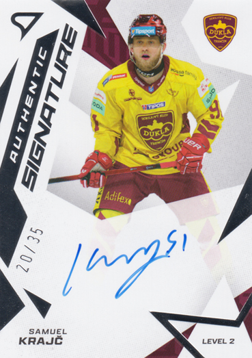 Krajč Samuel 25-26 Tipsport Liga Authentic Signature Level 2 #SL2-SK