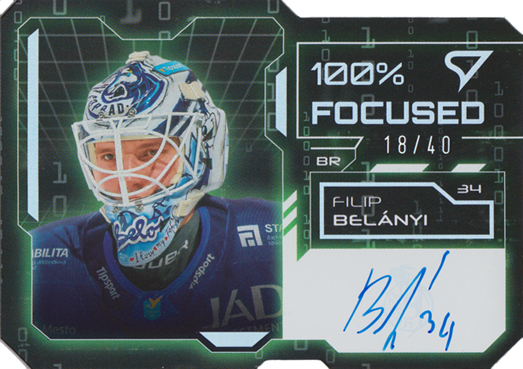 Belányi Filip 25-26 Tipsport Liga 100% Focused Green Auto #FSS-FB