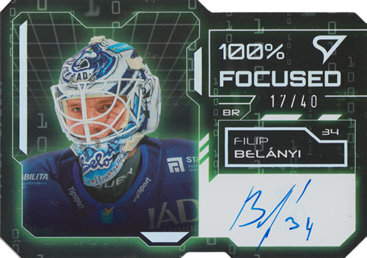 Belányi Filip 25-26 Tipsport Liga 100% Focused Green Auto #FSS-FB