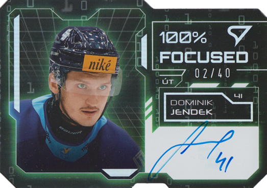 Jendek Dominik 25-26 Tipsport Liga 100% Focused Green Auto #FSS-DJ