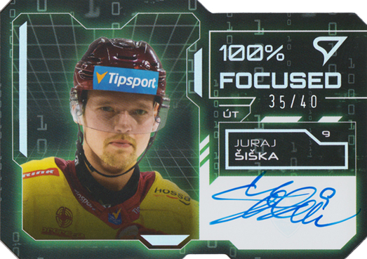 Šiška Juraj 25-26 Tipsport Liga 100% Focused Green Auto #FSS-JS