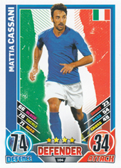Cassani Mattia 2012 Topps Match Attax England #104