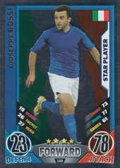 Rossi Giuseppe 2012 Topps Match Attax England Star Player #110