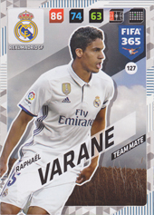 Varane Raphaël 17-18 Panini Adrenalyn XL FIFA 365 #127