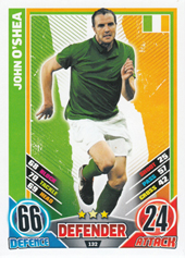 O'Shea John 2012 Topps Match Attax England #132