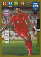 Alaba David 19-20 Panini Adrenalyn XL FIFA 365 Fans Favourite #173