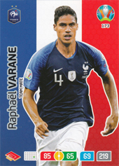Varane Raphaël 2020 Panini Adrenalyn XL EURO #173