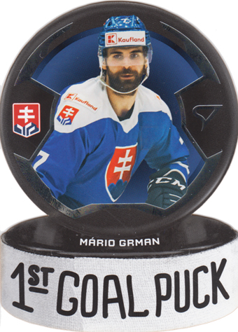Grman Mário 2024 Hokejové Slovensko 1st Goal Puck #GP-04