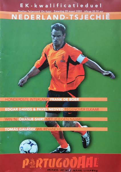 Zápasový bulletin Nizozemsko-Česko (29.5.2003)