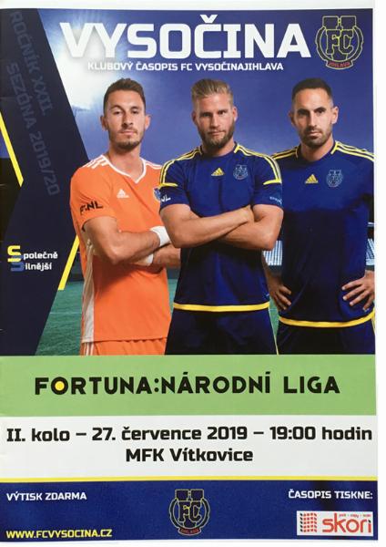 Zápasový bulletin Jihlava-Vítkovice (27.7.2019)