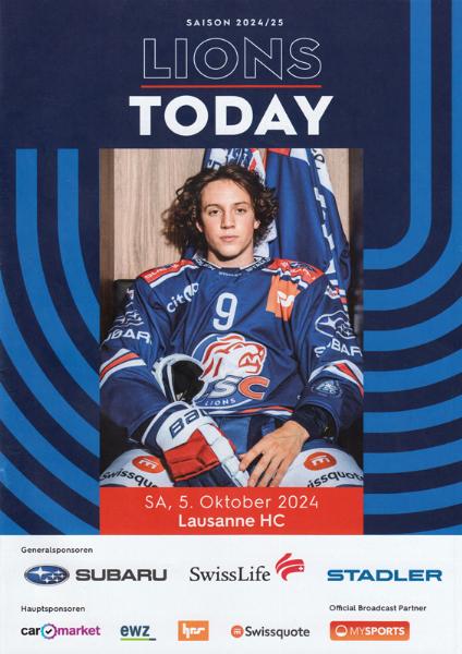 Zápasový bulletin Curych-Lausanne (5.10.2024)