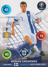 Eremenko Roman 2016 Panini Adrenalyn XL Road to EURO #209