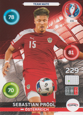 Prödl Sebastian 2016 Panini Adrenalyn XL EURO #231