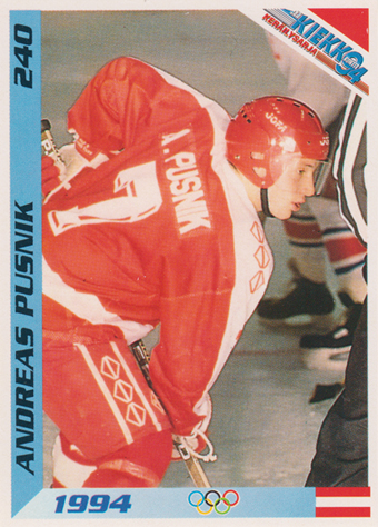 Pusnik Andreas 1994 Finnish Jää Kiekko #240