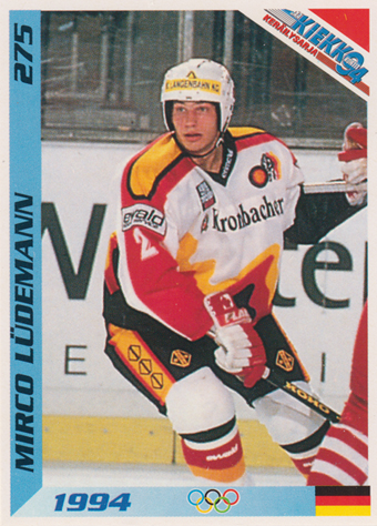 Lüdemann Mirco 1994 Finnish Jää Kiekko #275