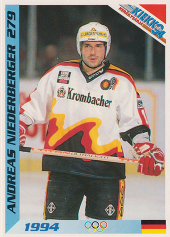 Niederberger Andreas 1994 Finnish Jää Kiekko #279