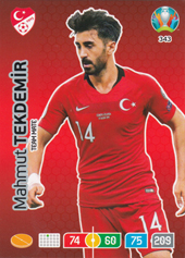 Tekdemir Mahmut 2020 Panini Adrenalyn XL EURO #343
