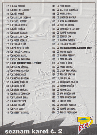 Seznam 2 00-01 OFS Cards Seznam karet #419