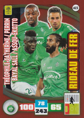 Théophile-Catherine Perrin Sall Assou-Ekotto 16-17 Panini Adrenalyn XL Ligue 1 Rideau de Fer #423