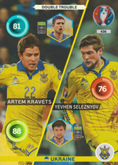 Kravets Seleznyov 2016 Panini Adrenalyn XL EURO Double Trouble #436