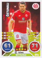 Öztunalı Levin 16-17 Topps Match Attax Extra BL #537