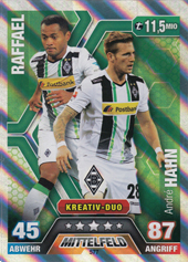 Raffael Hahn 14-15 Topps Match Attax Extra BL Kreativ-Duo #577